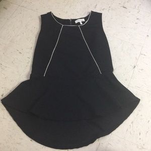 Black and white peplum top! Worn once!